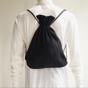 Issey Miyake Pleated Drawstring Backpack